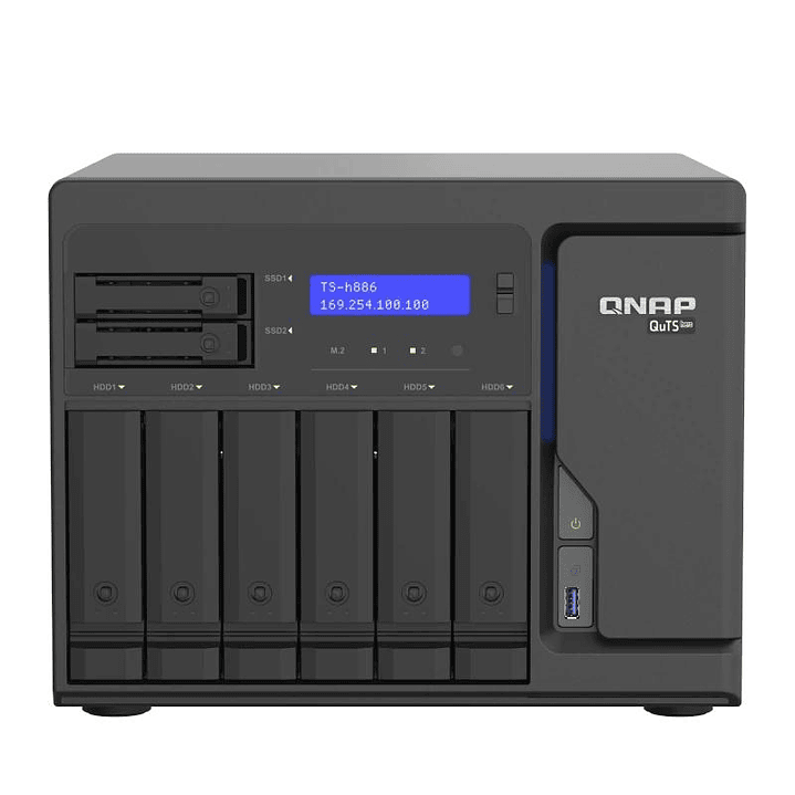QNAP TS-H886-D1602-8G NAS 4+2-Bay 4x2.5GbE 2