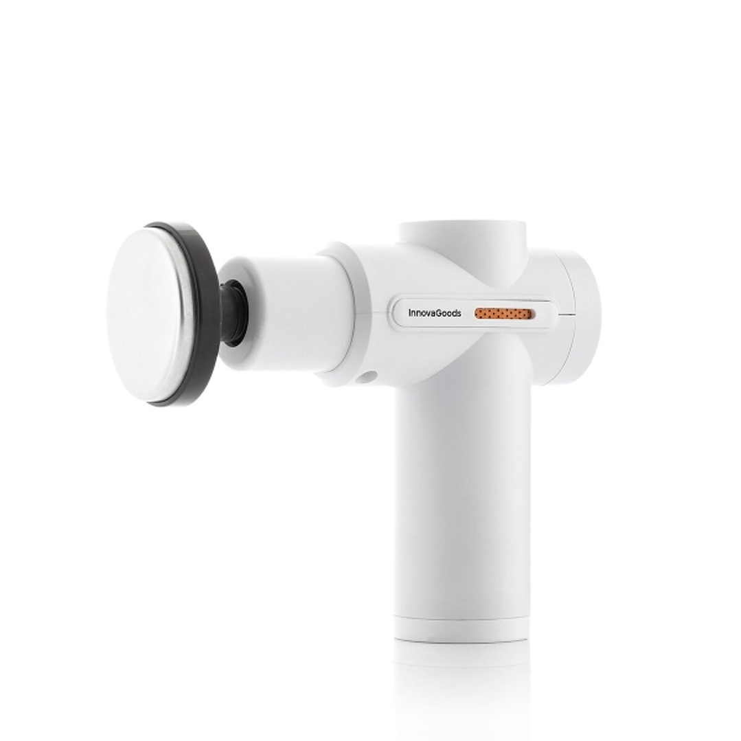 Innovagoods Masajeador Pistola de Masaje Muscular con Calor y Frio - 6 Cabezales Intercambiables - 6 Velocidades - Pantalla LCD - Recargable por USB 1