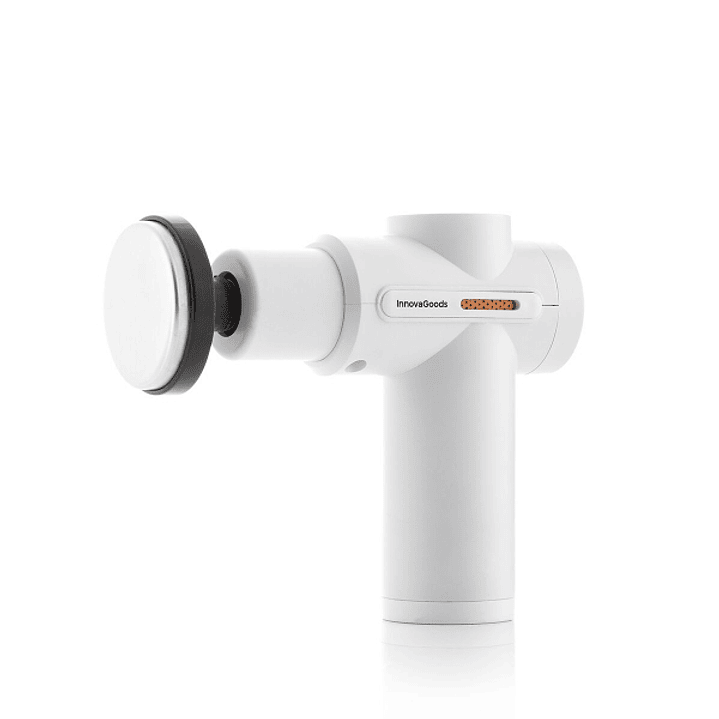 Innovagoods Masajeador Pistola de Masaje Muscular con Calor y Frio - 6 Cabezales Intercambiables - 6 Velocidades - Pantalla LCD - Recargable por USB 1