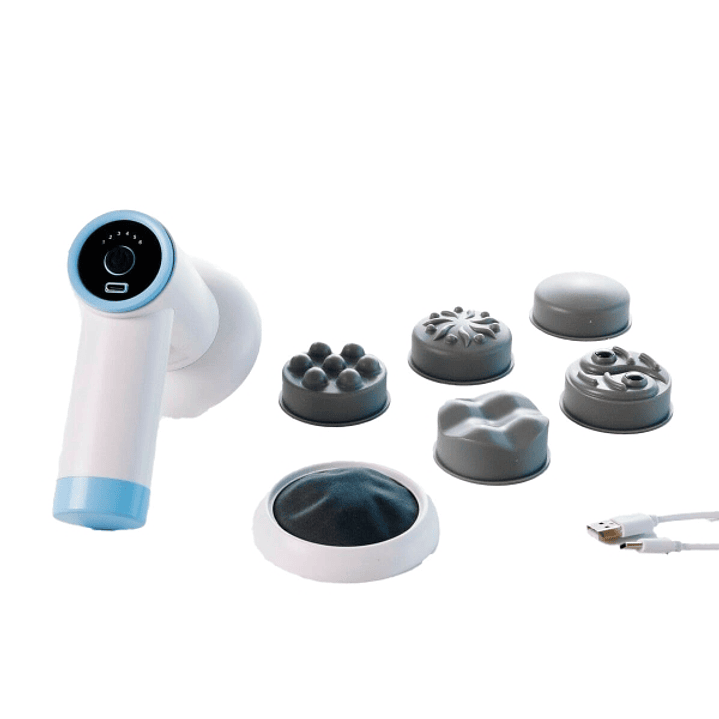 Innovagoods CellyGun Pistola Masajeadora Anticelulitica Recargable 6 en 1 - 5 Cabezales Intercambiables - 6 Niveles de Intensidad - Vibracion de Alta  1