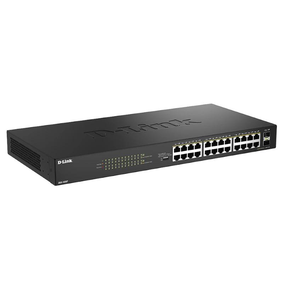 D-Link DGS-1026P/E Switch 24xGbE PoE+ 2xSFP 2