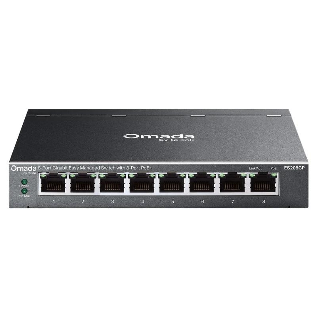 TP-Link ES208GP Switch 8xGbE PoE+ Acero Desktop 1