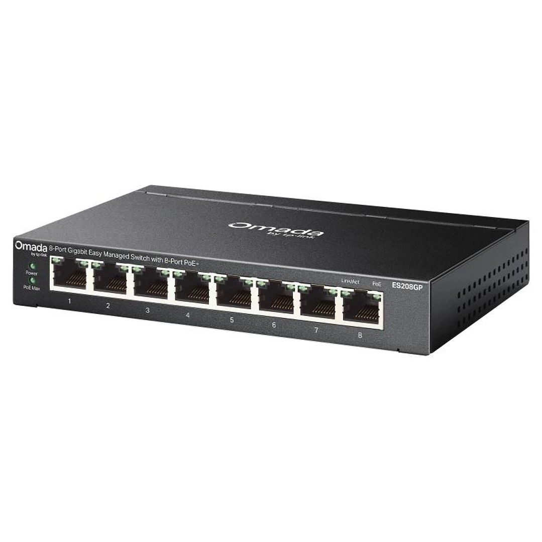 TP-Link ES208GP Switch 8xGbE PoE+ Acero Desktop 2