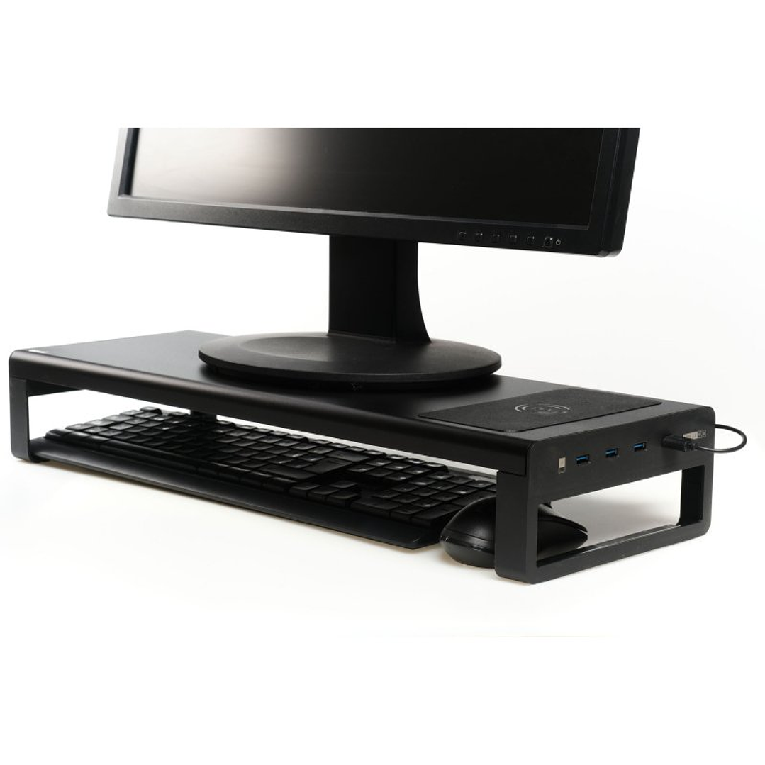 iggual Soporte elevador monitor + HUBx4p +carga Qi 4