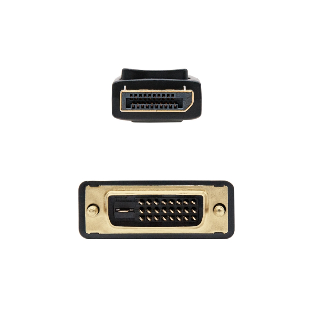 Nanocable Cable Conversor DP a DVI 1 M Negro 3