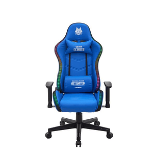 Cromad Serie Fenrir Silla Gaming RGB - Estructura Robusta - Piel Sintetica de Alta Calidad - Altura Regulable con Piston de Gas Clase 2 - Respaldo Rec