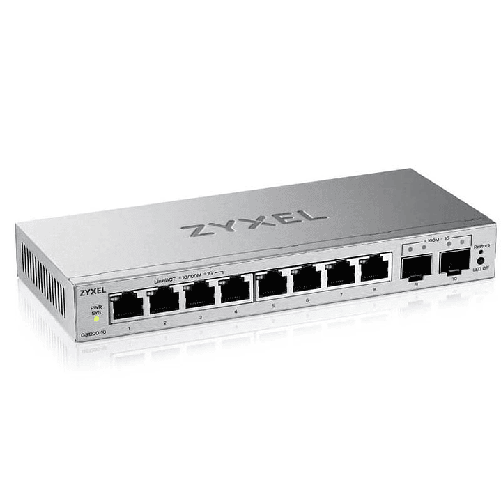 ZyXEL GS1200-10V3 Switch 8xGbE 2xSFP 2