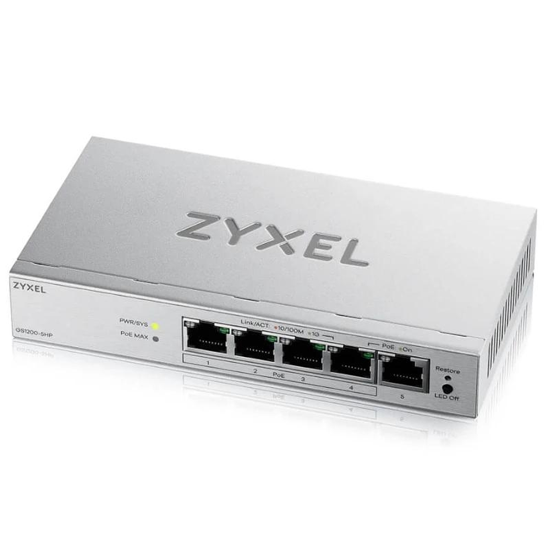 ZyXEL GS1200-5HPv3 Switch 5xGb (4xPoE+) 68W 1