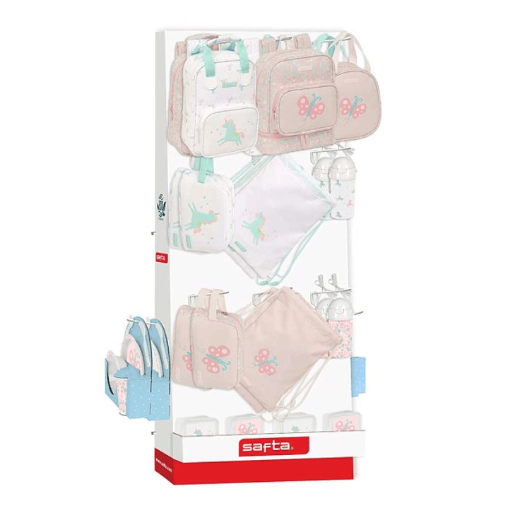 Safta Expositor con 10 Ganchos para Mochilas - Material Ecologico - Carton Reciclado - Ligero y Resistente - Facil de Instalar - Optimiza Espacio - 65 1