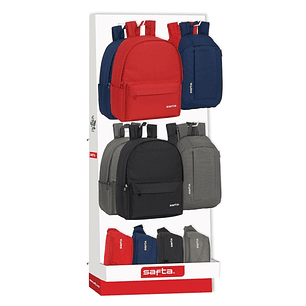 Safta Expositor con 10 Ganchos para Mochilas - Carton Reciclado - Colores Surtidos