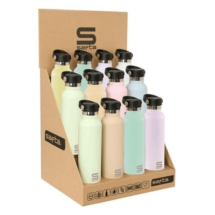 Safta Expositor con 12 Botellas de 600ml - Colores Surtidos 1