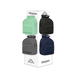 Safta Kappa Basics Expositor con 8 Ganchos para Mochilas - Carton Reciclado - 420x420x1600mm - Colores Surtidos