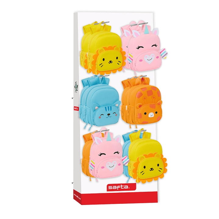 Safta Expositor con 10 Ganchos - Fabricado en Carton Reciclado - Ecologico - Presentacion Ordenada y Atractiva - 650x280x1580mm - Colores Surtidos 1