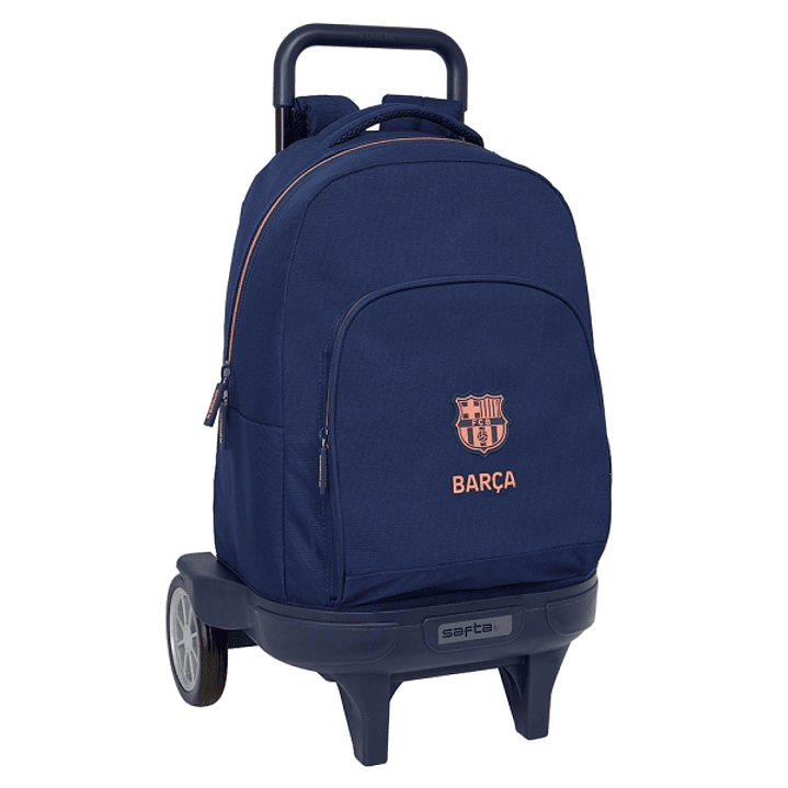 Safta F.C.Barcelona 2ª Equipacion Mochila con Carro - Ruedas Antivibracion - Bolsillo Frontal - Portabotellas - Asa Acolchada - Tarjeta ID - Mochila E 1