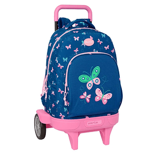 Safta Blackfit8 Mariposas Mochila con Carro - Extraible - Portabotellas - Tirador Doble - Hombreras Acolchadas - Tarjeta ID - Ruedas Antivibracion - 3