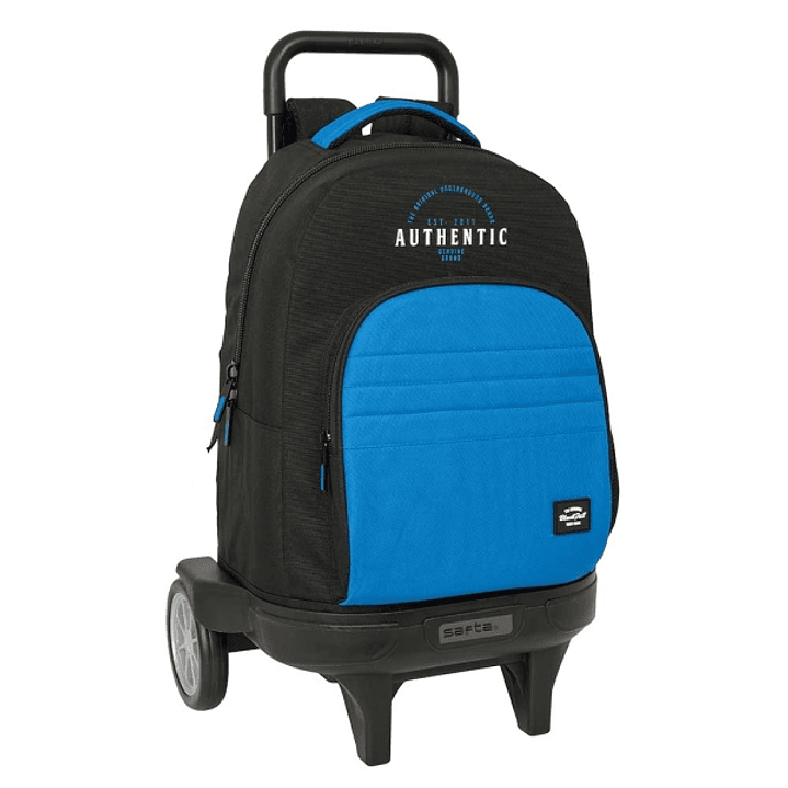 Safta Blackfit8 Underground Mochila con Carro - 33L - Ruedas Antivibracion - Asa Acolchada - Bolsillo Frontal - Portabotellas - Mochila Extraible - 33 1