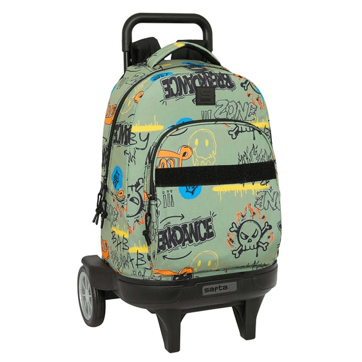 Safta Graffiti Zone Mochila con Carro - Bolsillo Frontal - Ruedas Antivibracion - Asa Acolchada - Sistema de Bloqueo - 33L - 330x220x450mm - Color Ver 1