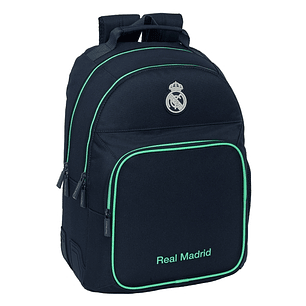 Safta Real Madrid 2ª Equipacion 25/26 Mochila con 2 Compartimentos - Antirozaduras - Adaptable a Carro - Portabotellas - Tirador Doble - Hombreras Erg
