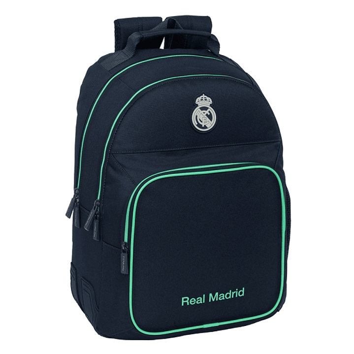 Safta Real Madrid 2ª Equipacion 25/26 Mochila con 2 Compartimentos - Antirozaduras - Adaptable a Carro - Portabotellas - Tirador Doble - Hombreras Erg 1