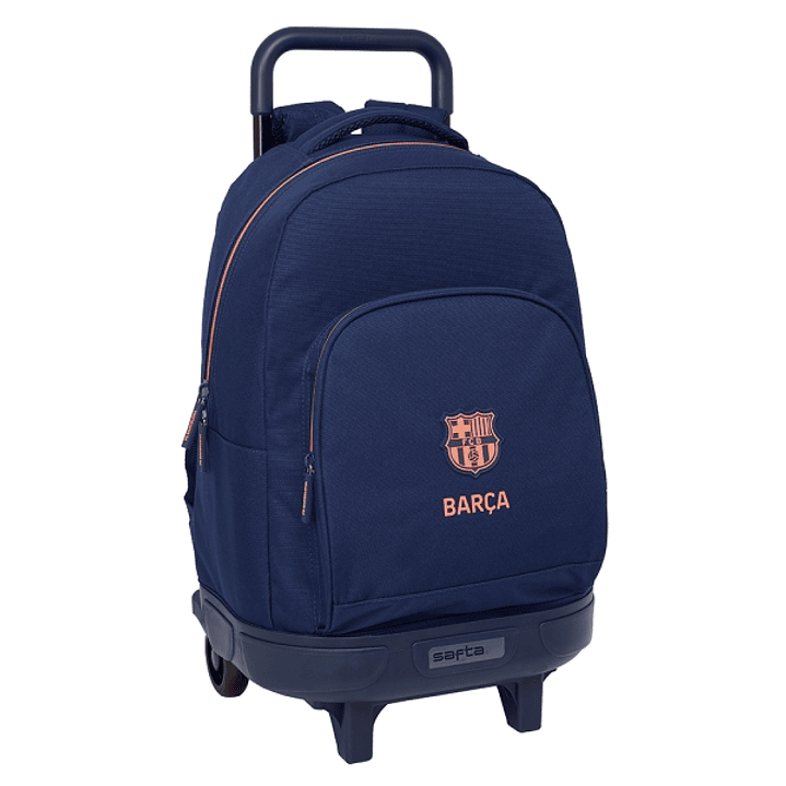 Safta F.C.Barcelona 2ª Equipacion Mochila con Carro - Extraible - Bolsillo Frontal - Portabotellas - Espalda Acolchada - Tarjeta ID - Base Reforzada - 1