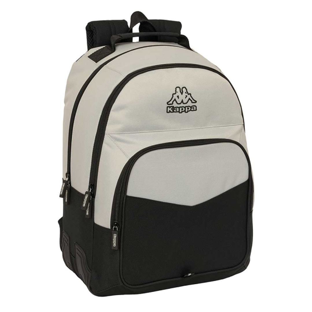 Safta Kappa Grey Mochila con 2 Compartimentos - Antirozaduras - Adaptable a Carro - Bolsillo Frontal - Portabotellas - Tirador Doble - Hombreras Ergon 1