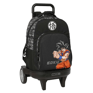 Safta Dragon Ball Mochila con Carro - Extraible - Bolsillo Frontal - Portabotellas - Tirador Doble - Hombreras Acolchadas - Tarjeta ID - Ruedas Antivi