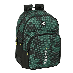Safta Kelme Camo Mochila con 2 Compartimentos - Antirozaduras - Adaptable a Carro - Portabotellas - Tirador Doble - Hombreras Acolchadas - 20L - 320x1