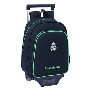 Safta Real Madrid 2ª Equipacion 25/26 Mochila con Carro - Portabotellas - Hombreras Ergonomicas - Bolsillo Frontal - Asa Superior - Mochila Extraible 