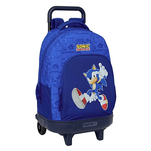 Safta Sonic Mochila con Carro - Extraible - Bolsillo Frontal - Portabotellas - Tirador Doble - Hombreras Acolchadas - Asa Acolchada - Tarjeta ID - Bas