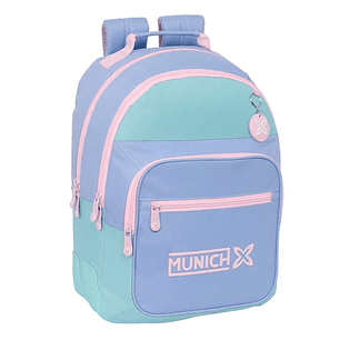 Safta Munich Mellow Mochila con 2 Compartimentos - Antirozaduras - Adaptable a Carro - Bolsillo Frontal - Portabotellas - Tirador Doble - Hombreras Er