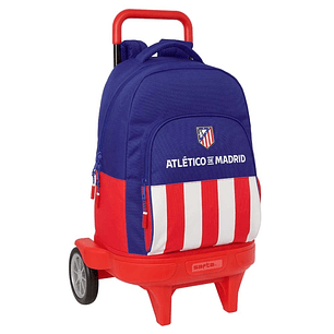Safta Atletico de Madrid Mochila con Carro - Extraible - Portabotellas - Asa y Hombreras Acolchadas - Tarjeta de Identificacion - Ruedas Antivibracion