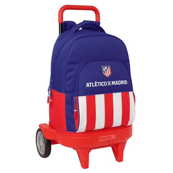 Safta Atletico de Madrid Mochila con Carro - Extraible - Portabotellas - Asa y Hombreras Acolchadas - Tarjeta de Identificacion - Ruedas Antivibracion 1