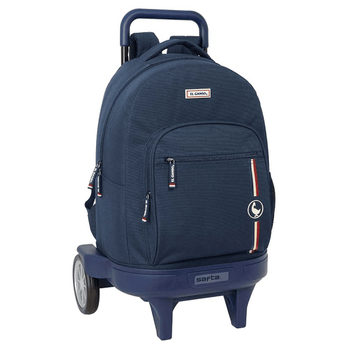 Safta el Ganso Eclipse Mochila con Carro - Bolsillo Frontal - Portabotellas - Asa y Hombreras Acolchadas - Tarjeta ID - Ruedas Antivibracion - 33L - 3 1