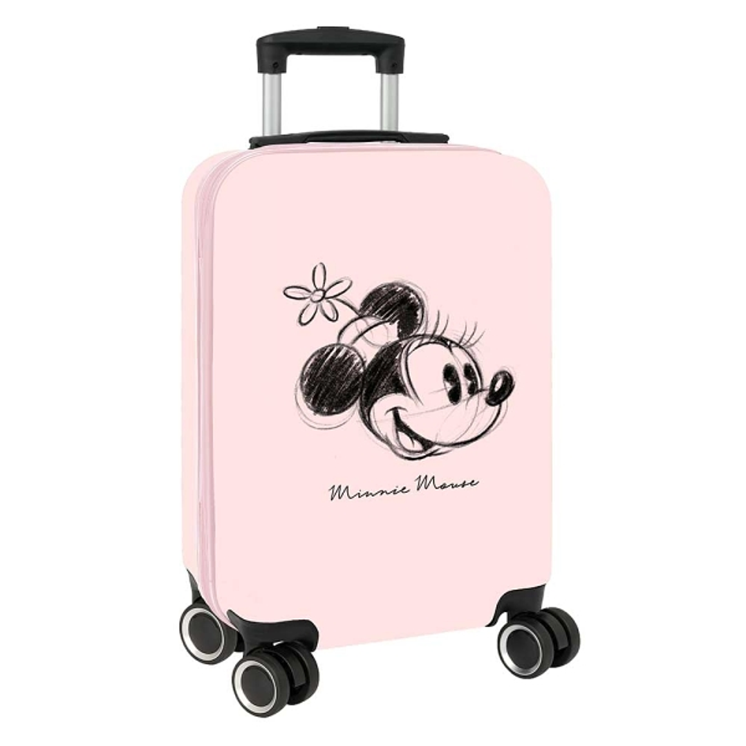 Safta Minnie Mouse Baby Maleta Trolley de Cabina 20 - Cierre con Candado - Cremallera - Cintas Sujetaplanos - Ruedas Giratorias 360° - Asa Ajustable  1