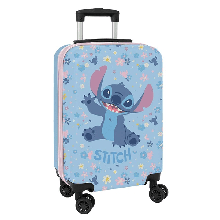 Safta Stitch Happy Maleta Trolley de Cabina 20 - Cierre con Candado - Bolsillo de Red - Panel con Cremallera - Cintas con PVC - Asa de PVC Flexible - 1