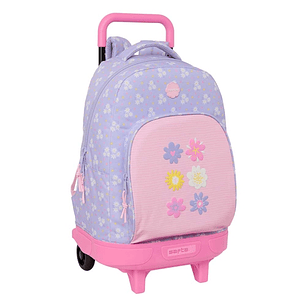 Safta Bouquet Mochila con Carro - Extraible - Bolsillo Frontal - Portabotellas - Tirador Doble - Hombreras Acolchadas - Asa Acolchada - Tarjeta ID - 3