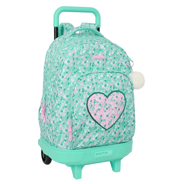 Safta Cuore Mochila con Carro - Extraible - Bolsillo Frontal - Portabotellas - Tirador Doble - Hombreras Acolchadas - Asa Acolchada - Tarjeta ID - Ban 1