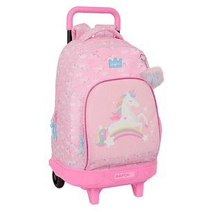 Safta Glowlab Kids Mochila con Carro - Bolsillo Frontal - Portabotellas - Tirador Doble - Hombreras Acolchadas - Tarjeta ID - 33L - 330x220x450mm - Co