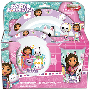 Safta Gabby's Dollhouse Party Set de Menaje Infantil - PVC sin BPA - Multicolor