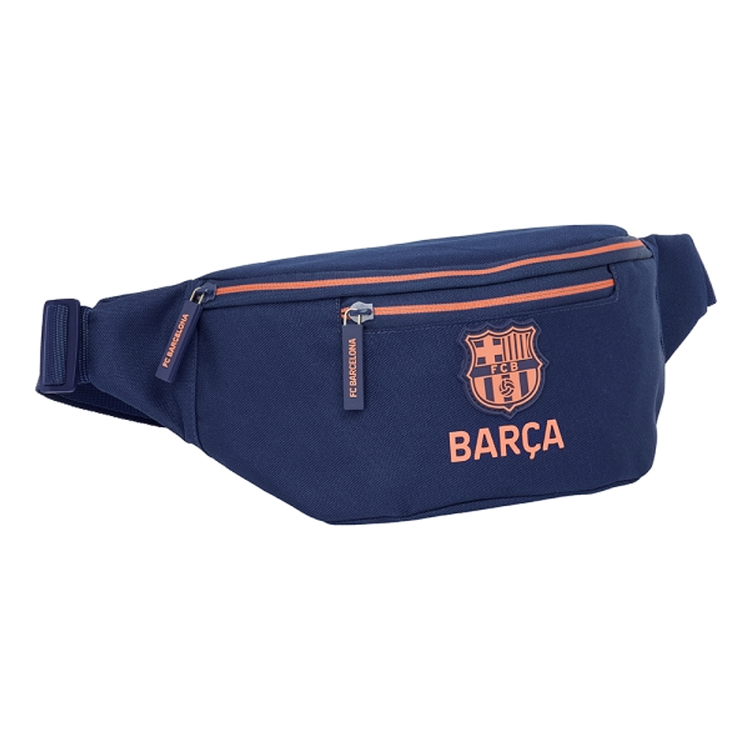 Safta F.C.Barcelona 2ª Equipacion Bolsa de Cintura - Cremallera - Cintas Ajustables - 2.49L - Material Resistente - 230x90x120mm - Color Azul Marino 1