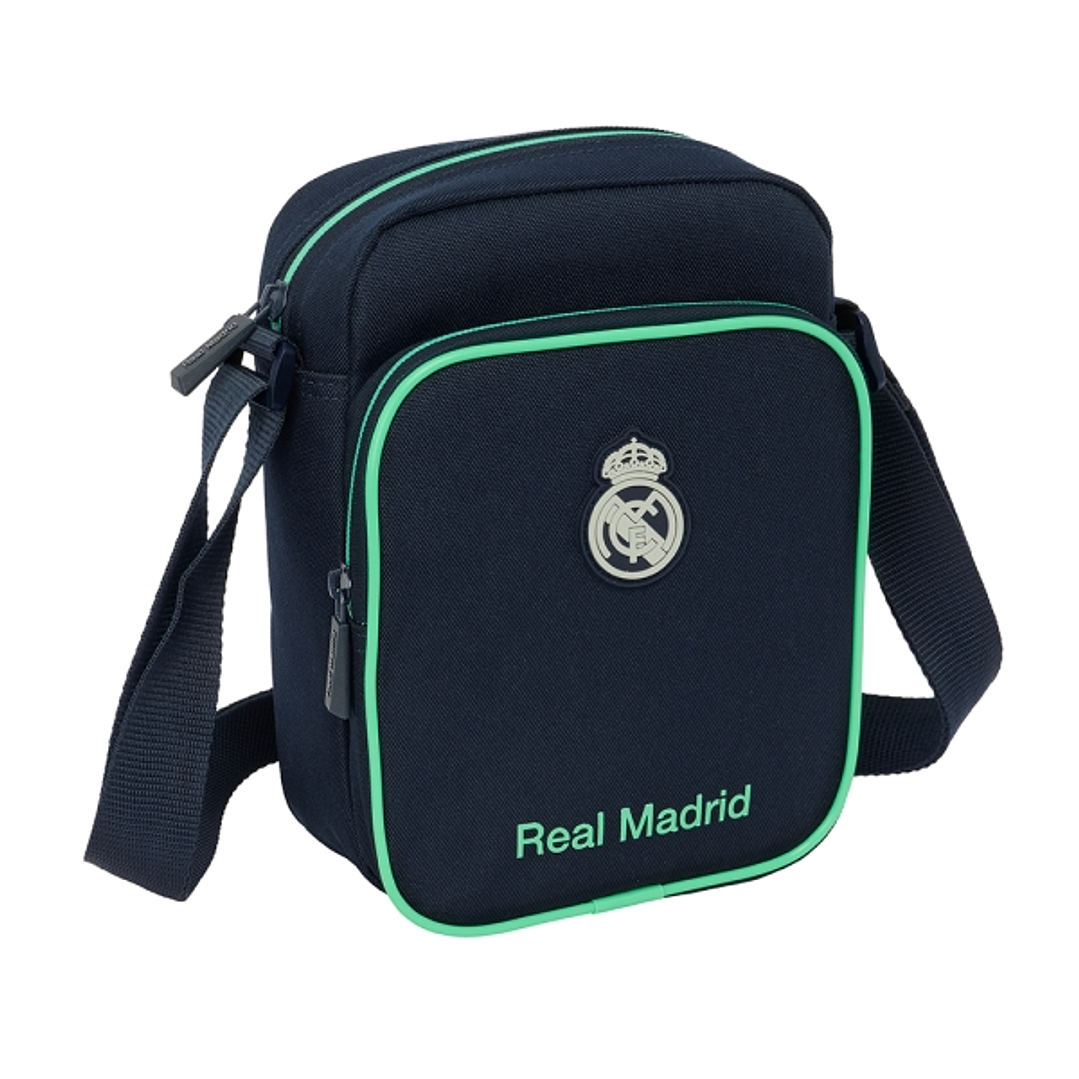 Safta Real Madrid 2ª Equipacion 25/26 Bandolera - Cremallera - Bolsillo Frontal - Bandolera Ajustable - Compartimento Trasero con Velcro - 2L - 160x60 1