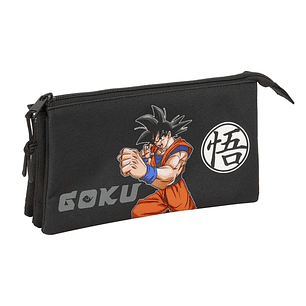 Safta Dragon Ball Portatodo - Cremallera - 0.6L - Bolsillo Interior - 220x30x120mm - Color Negro