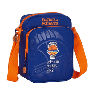Safta Valencia Basket Bandolera - Cremallera - Bolsillo Frontal - Bandolera Ajustable - Compartimento Trasero con Velcro - 2L - 160x60x220mm - Color A