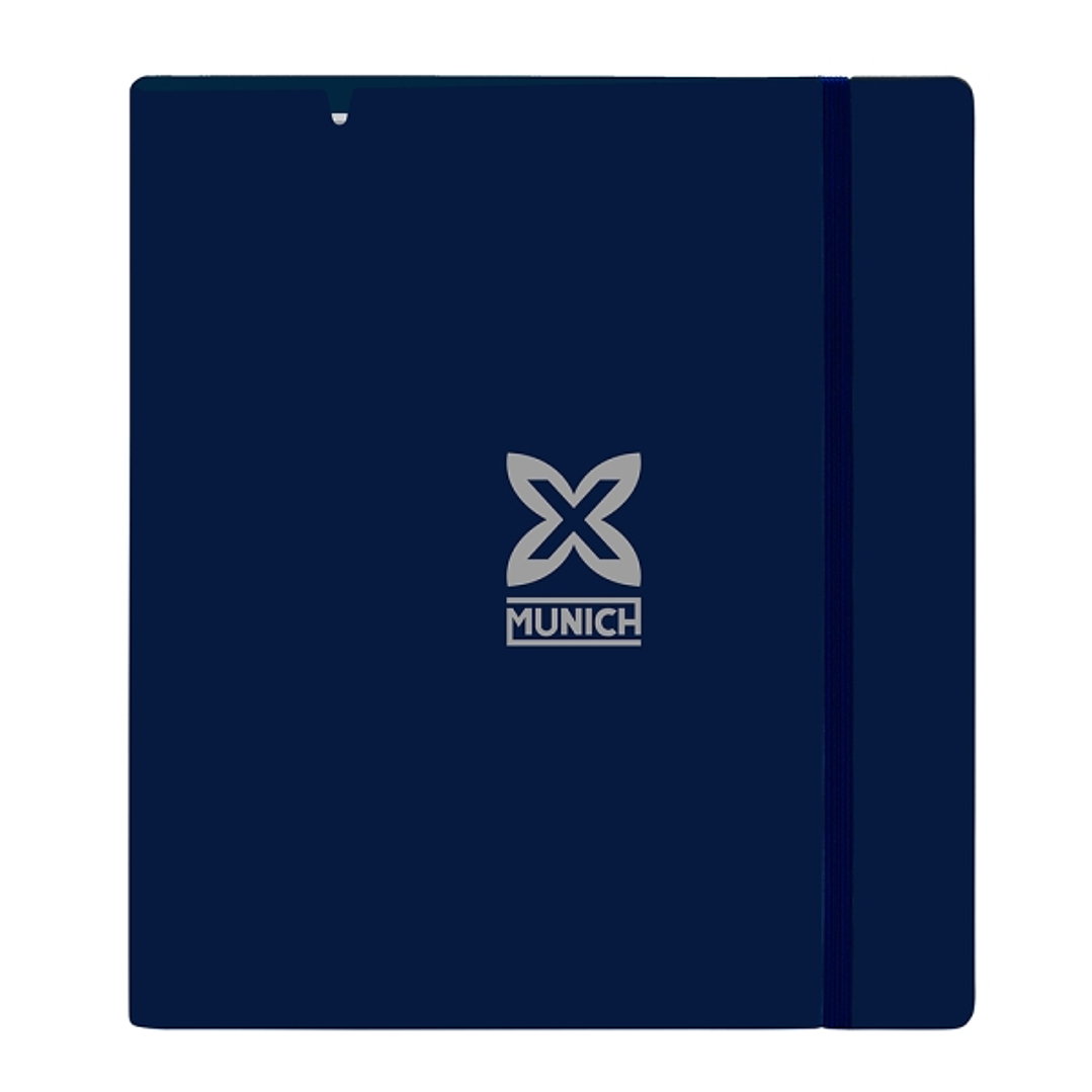 Safta Munich Street Carpeta con 4 Anillas 35mm - Tapas de PP Foam - Recambio 100 Hojas - Cuadriculas 5x5mm - 90g/m2 - Separadores - Solapa Interior -  1