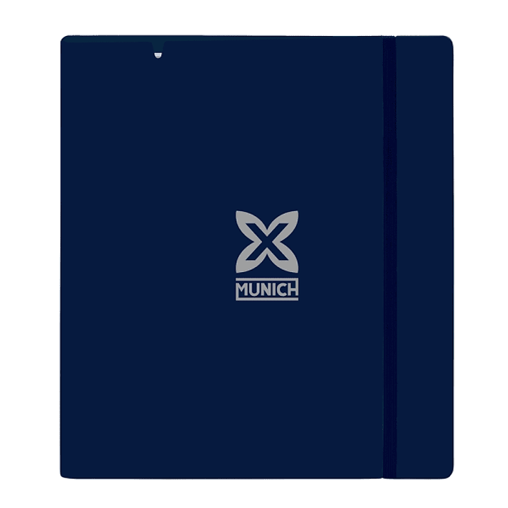 Safta Munich Street Carpeta con 4 Anillas 35mm - Tapas de PP Foam - Recambio 100 Hojas - Cuadriculas 5x5mm - 90g/m2 - Separadores - Solapa Interior -  1