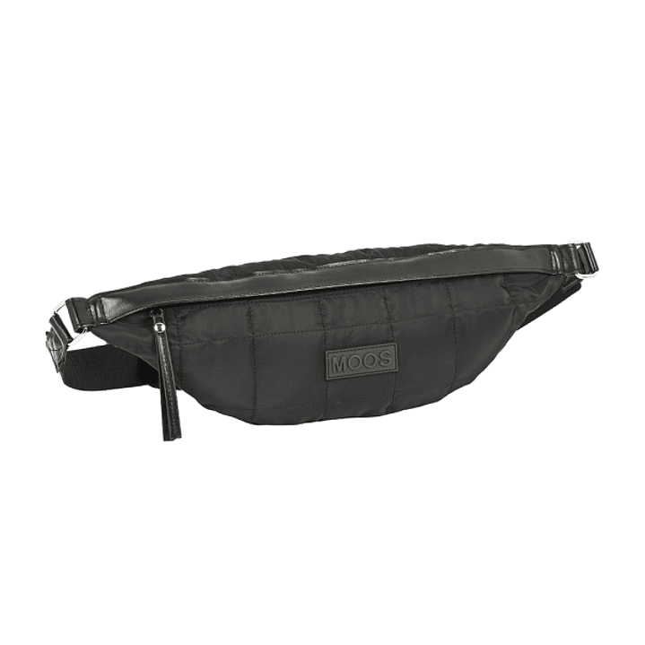 Safta Moos Capsula Bolsa de Cintura - Cremallera - Cintas Ajustables - 4.45L - 410x70x155mm - Color Negro 1