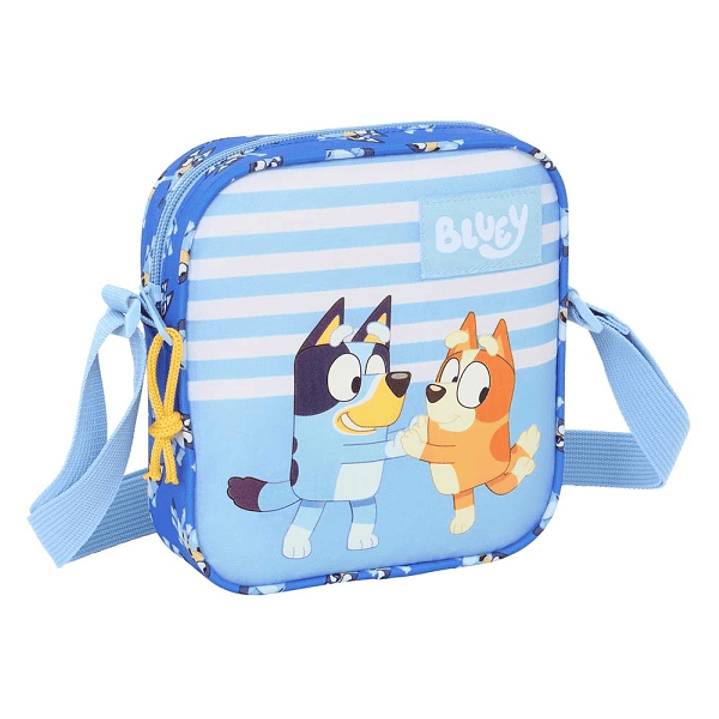 Safta Bluey Let'S Play Bolsito con Bandolera - 1L - Material Resistente - Facil de Transportar - Ideal para Uso Diario - 160x40x180mm - Color Azul 1