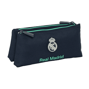 Safta Real Madrid 2ª Equipacion 25/26 Neceser Compacto de 2L - 2 Compartimentos con Cremallera - 220x80x100mm - Color Azul Marino