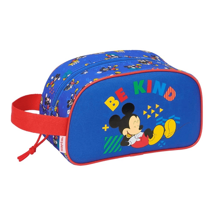Safta Mickey Mouse Today Neceser de 5L - Cremallera - Asa Lateral - Adapatable a Carro - 260x120x150mm - Color Azul 1