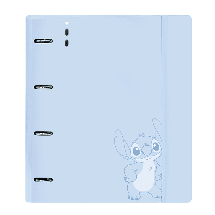 Safta Stitch Beach Carpeta con 4 Anillas 35mm - Tapas de PP Foam - Recambio 100 Hojas - Cuadriculas 5x5mm - Cierre Elastico - Incluye Separadores - 27 1